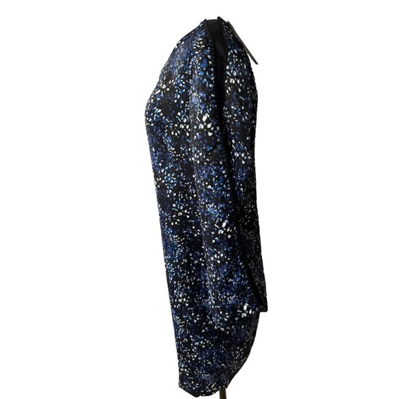 Banana Republic Pom Pom Shift Dress 10 Blue Black Colorful Relaxed Fit NEW $164 - Picture 5 of 12